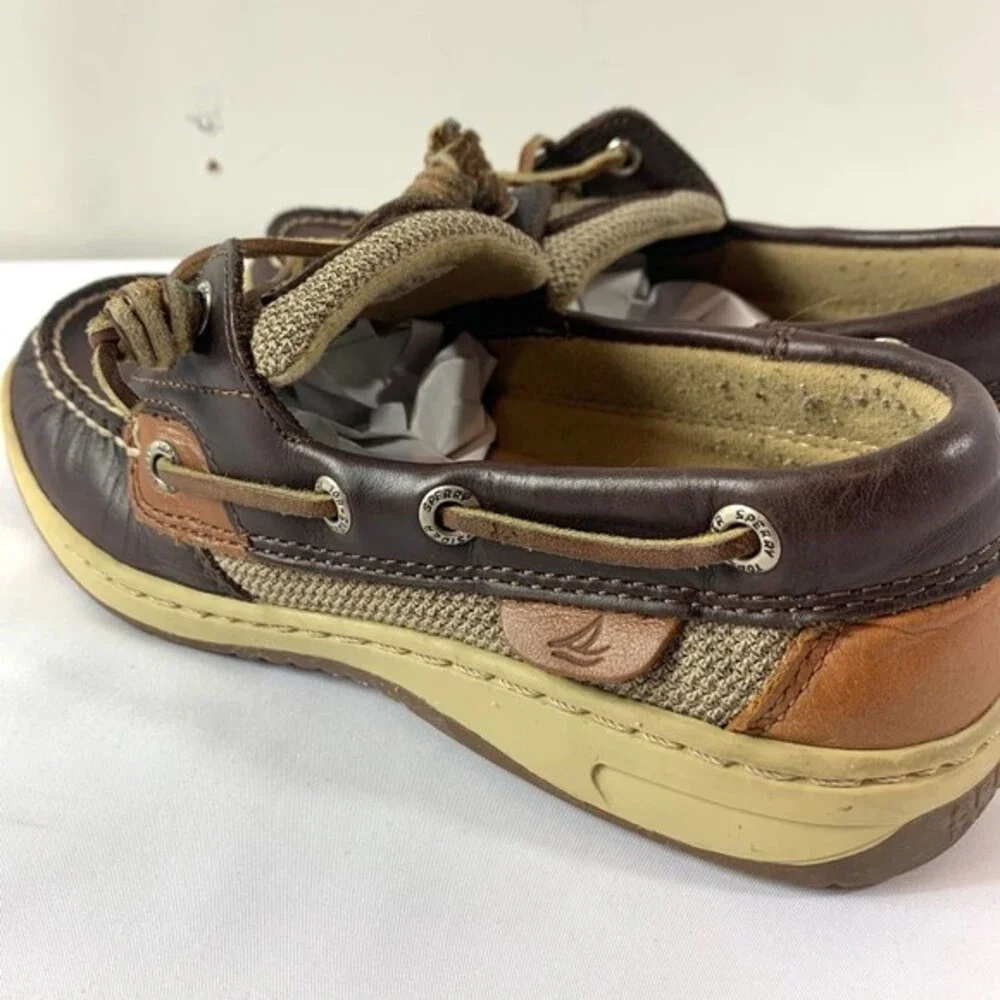 Sperry Leather Lace Up Loafers Boat Shoes Womens‎ 6.5 Brown